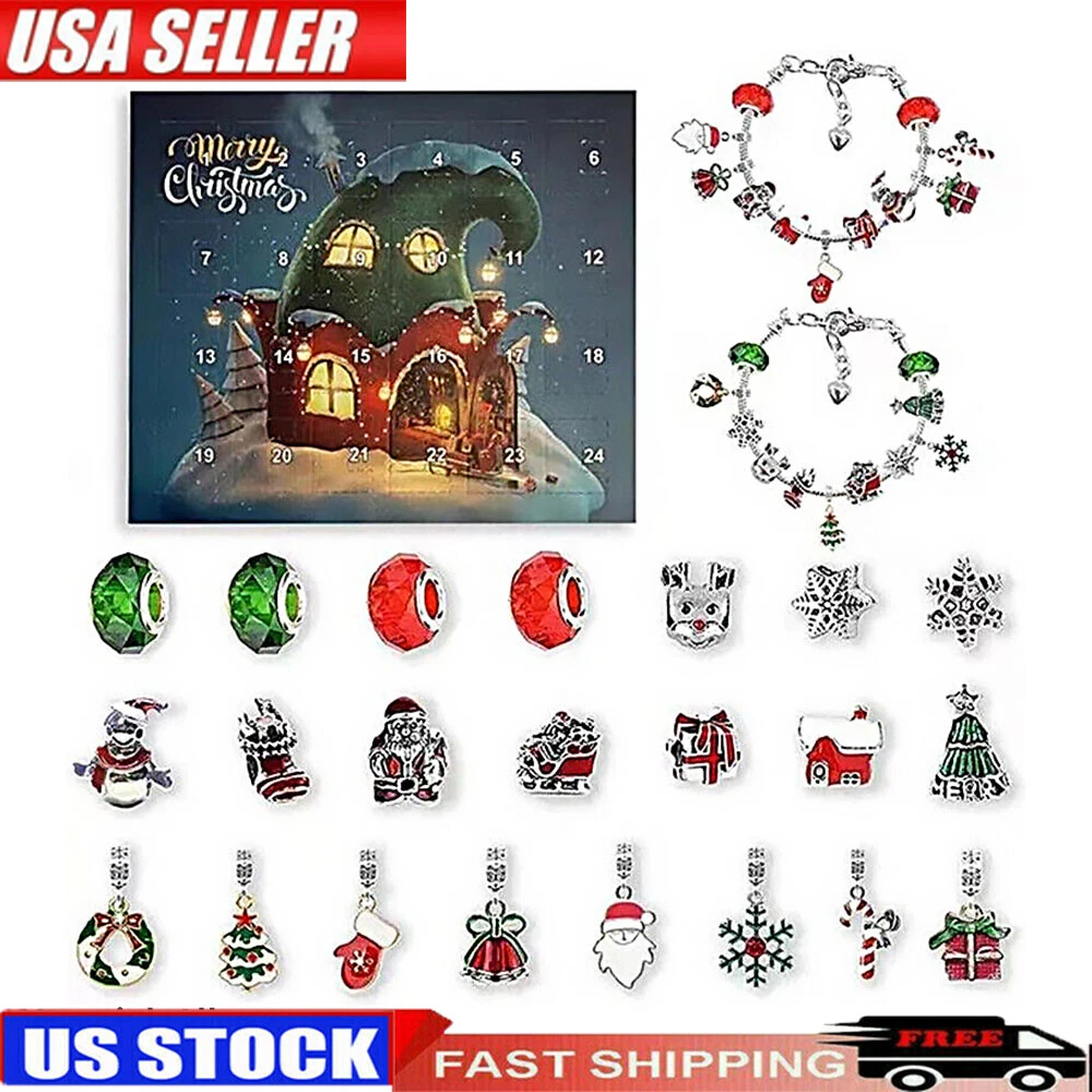 24-days-christmas-countdown-advent-calendar-pendant-bracelet-blind-box-xmas-giln-ebay