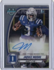 JAQUEZ MOORE NCAA Duke 2024 Bowman Chrome U RC Auto #PA-JMO Card