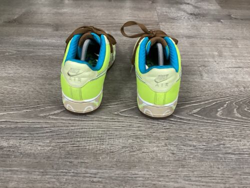 Nike Air Force 1 XXV Womens Premium '07 Size 8 Shoes Swirl Lime Leather Sneakers - Picture 3 of 13