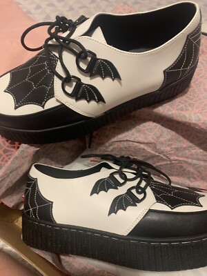 Strange Cult krypt web black and white new goth women s 11 unisex men s 9