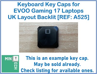Tastatur Ersatz Tastenkappen für EVOO Gaming 17 Laptops UK Layout Hintergrundbeleuchtung