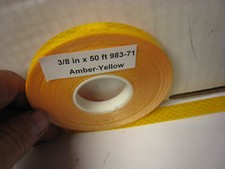3M BRAND 983-71 AMBER YELLOW GOLD ROLL REFLECTIVE TAPE 3/8" x 50' CUSTOM CUT