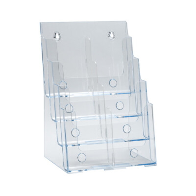 Azar Displays Four-Tier Eight-Pocket Trifold Brochure Holder