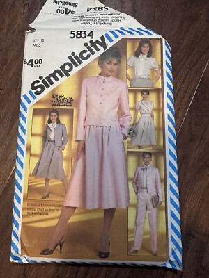 Vintage Simplicity sewing pattern 5834 Go-Everywhere separates Size 10 Uncut