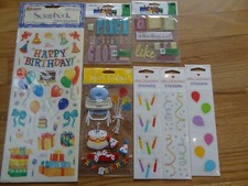 Happy 1st Birthday Party Scrapbooking stickers embellishments Gifts Balloons