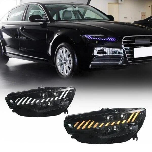 ✅Juego de faros delanteros LED DRL para Audi A6 2012-2015 Foto 2 de 4