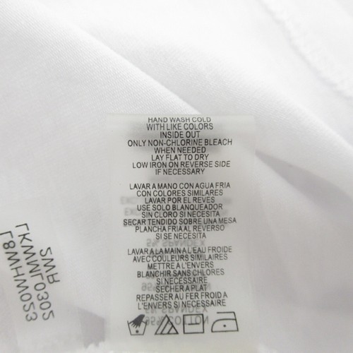 Karl Lagerfeld T-shirt UK Medium White Short Sleeve Top Designer Logo Cotton - Picture 21 of 24