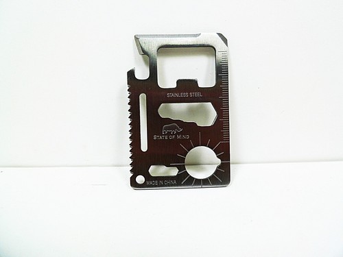 Lot of 3 Survival Multi Tools Credit Card Pocket Tool Camping Hiking Key 11 in 1 - Picture 2 of 5