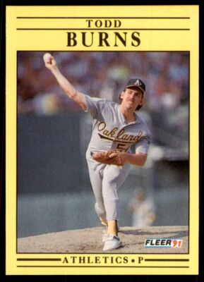 1991 Fleer Todd Burns Baseball Cards #4