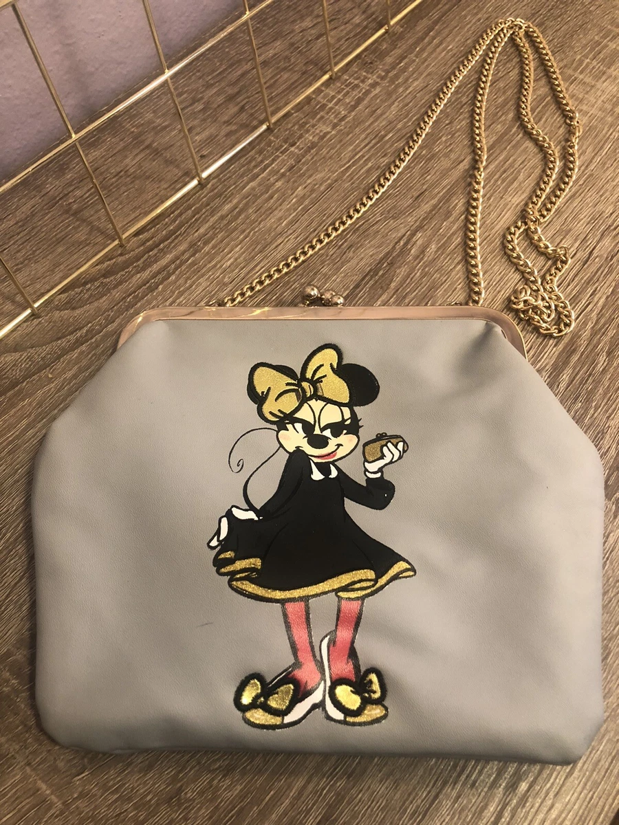 Disney Parks Shanghai Minnie Mouse Crossbody Purse w Gold Chain