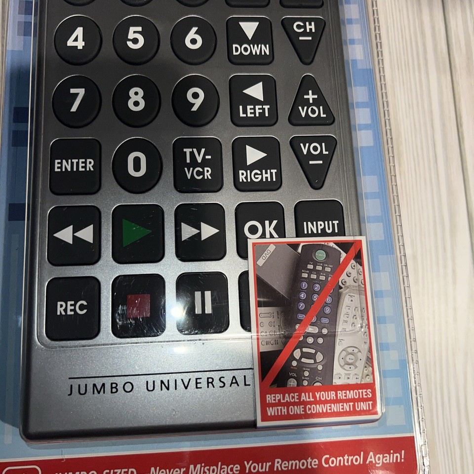 JUMBO Universal Television TV Remote Control Large Button Giant