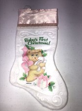 BABY GIRL - 1ST Christmas Stocking 15" PINK
