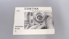 Vintage Zeiss Contina Matic II And III 35mm Camera Instruction Manual / Booklet