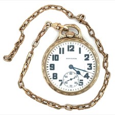 1931 Hamilton 21J 992 Double Roller Pocket Watch Runs .