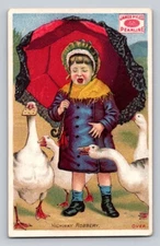 James Pyles Pearline Girl Umbrella Parasol Geese P675