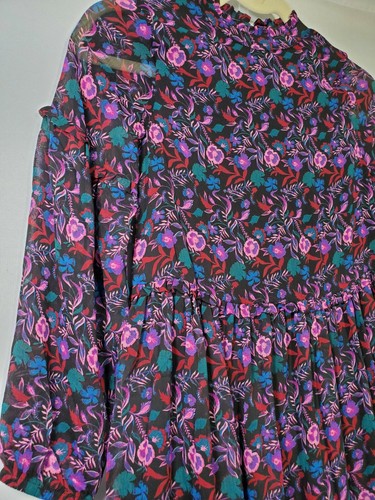 Colorful Planet Girl's Long Sleeve Floral Ruffle Dress Size Medium 7/8 NWT. - Picture 2 of 8