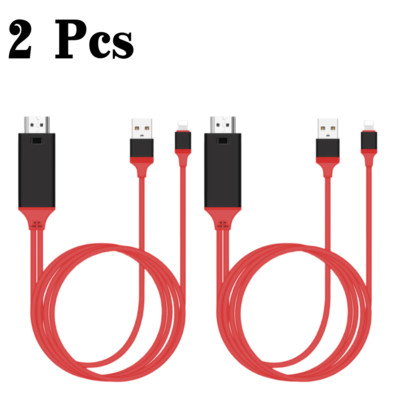 HDMI AV HDTV Mirroring Cable Adapter For iPhone 7 8 X 11 12 13 14 Pro Max Plus