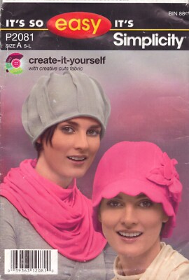 It's So Easy It's Simplicity P2081 ~ Create-It-Yourself ~ Two Styles Of Hats