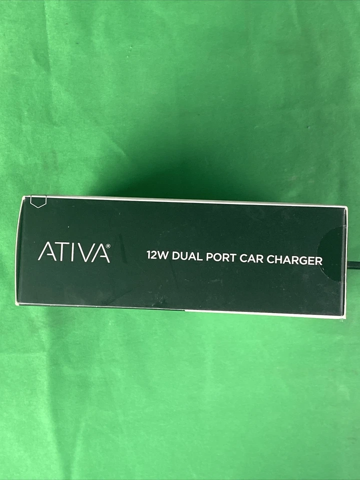 Ativa 12W Dual USB Port Vehicle Charger Black - Image 2 of 3