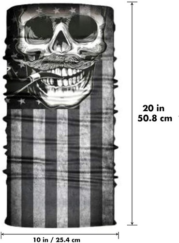 Rauchen Totenkopf Gesicht Sturmhaube Schal Hals Angeln Schild Sonne Gamasche Kopfbedeckung Maske - Bild 2 von 7