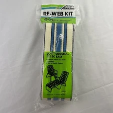 New Arden Paradise Re-Web Kit Chair Webbing 30ft. X 3in. Blue with White Stripes