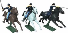 American Civil War UNION Cavalry Set 2 - 3 Plastic Figures  52017 W. Britain