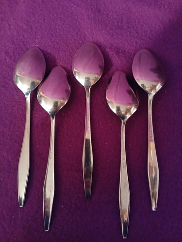 5 cucharas de sopa Oneida Oneidacraft de lujo rosa duradera lugar ovalado inoxidable - Imagen 3 de 3