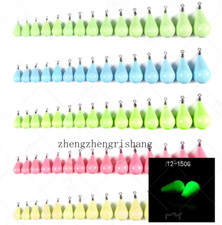Affondatore Luminoso Piombo Colpo Pesi Finezza Strappo Goccia Pesca Esca Attrezzatura 12g-140g