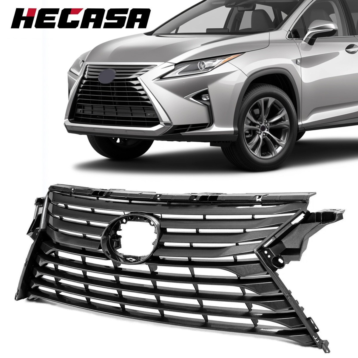Front Upper Grille Gray For 2016-19 18 17 Lexus RX350 RX450H