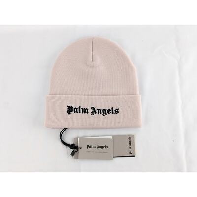 Palm Angels Size: OS / Classic Logo Beanie in Butter Black  display picture 2