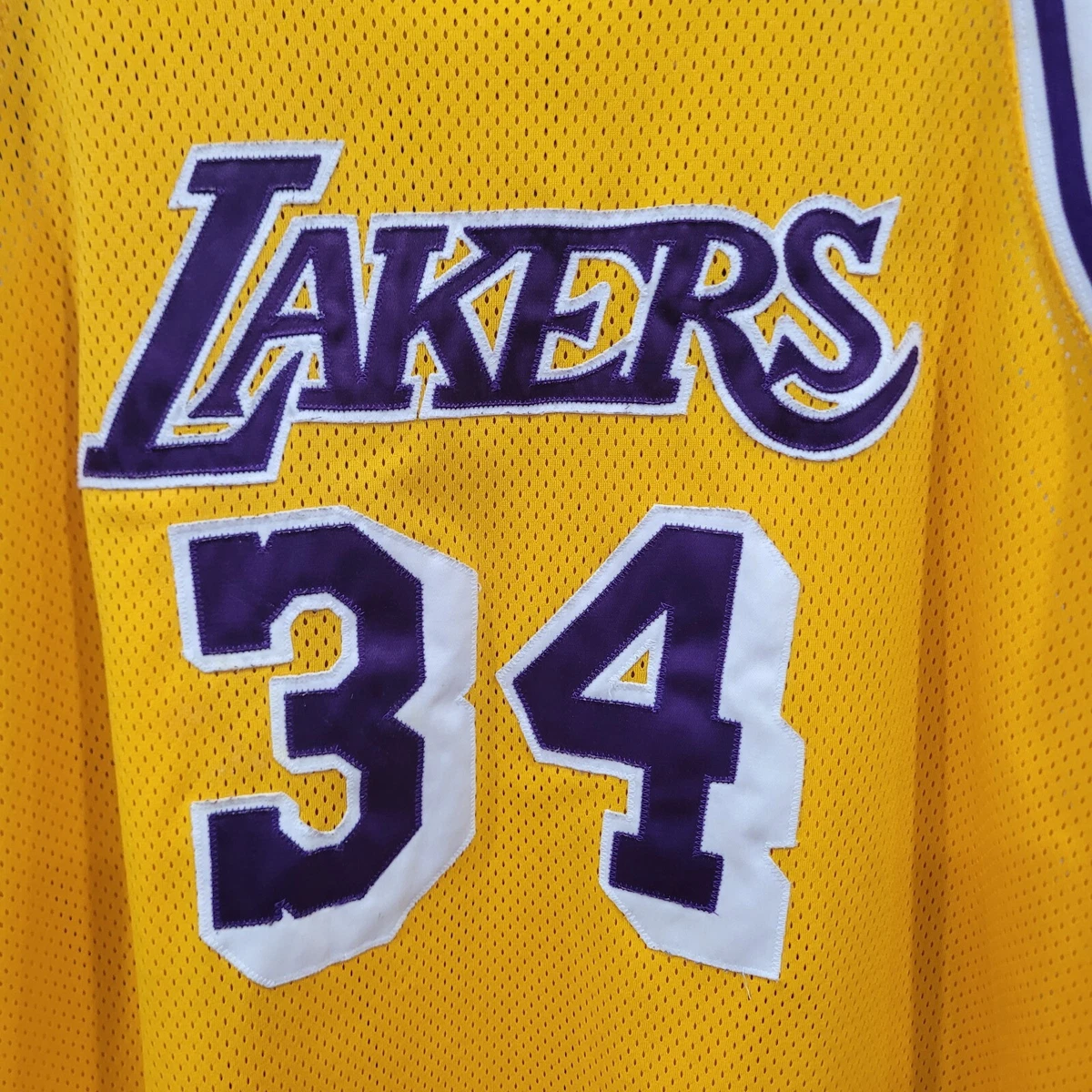 Vintage Nike NBA Lakers Shaq O'Neil 34 Jersey 1990s Size 2XL