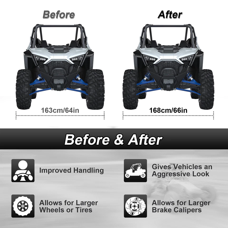 4 piezas espaciadores de rueda UTV de 1" 4x156 mm para Polaris Ranger XP 1000 900 570 Ace General Foto 4 de 4