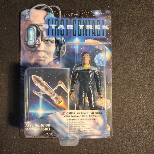 Star Trek First Contact DATA + BEVERLY CRUSHER + LAFORGE (Playmates 1996) MIP - Picture 6 of 7