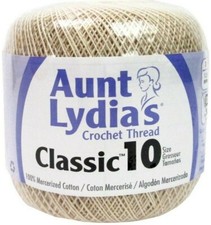 Aunt Lydia  0419-Ecru - Crochet Thread - Classic Size 10 - 400 yd