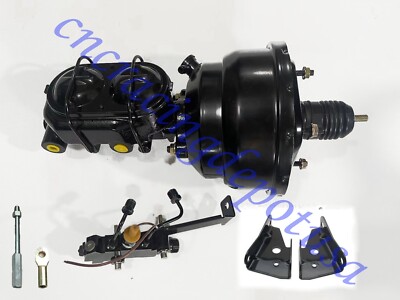 Camaro Firebird Trans Am 8'' Dual Black Power Brake Booster Master All Disc Valve