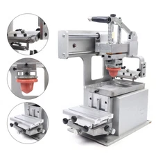 Dia. 3.5" Ink Cup Pad Printing Machine Manual Press Printer With 1 pc Rubber Pad