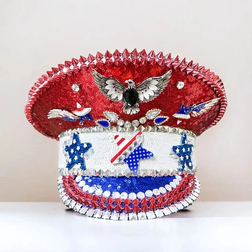 Burning Man USA Captain Hat Eagle Independence Day Festival outfits for women