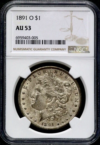 1891-O $1 Morgan Silver One Dollar - New Orleans - NGC AU 53   CC201