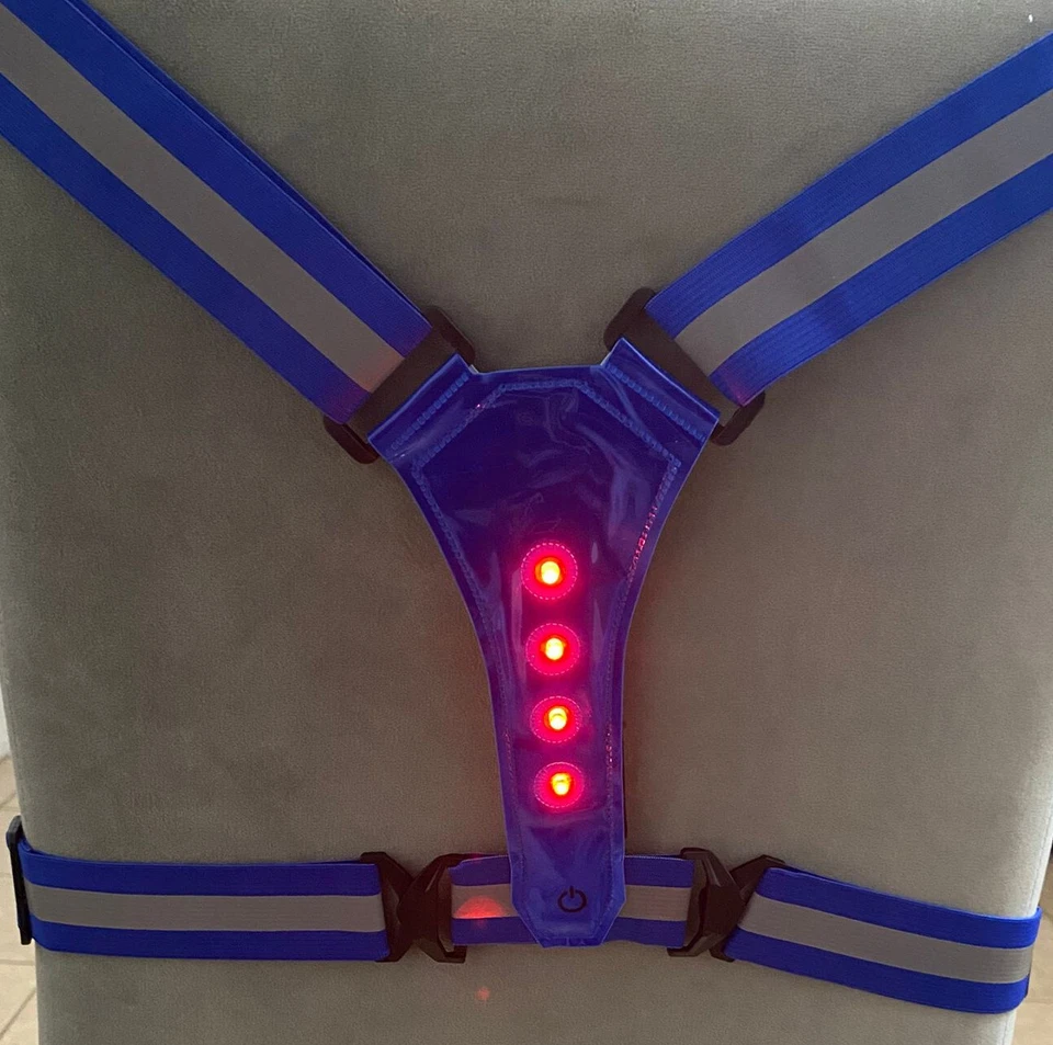 LED Reflective Running Vest for Delivery Driver Safety & Nighttime Visibility - Image 2 of 3