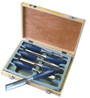 Faithfull Bevel Edge Chisel Set In Wooden Case (6 Piece) Faithfull Bevel Edge Chisel Set In Wooden Case (6 Piece)
