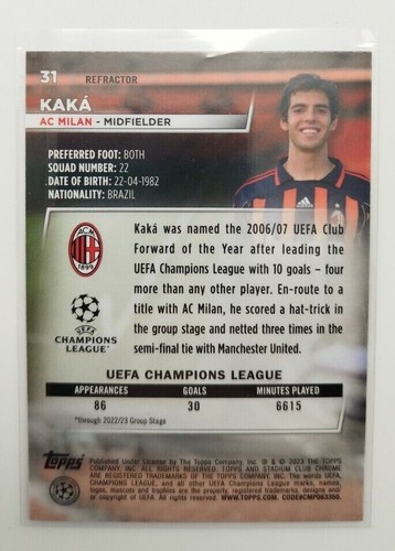 Fussball-Karten REFRACTOR BASE Cards Topps STADIUM CLUB CHROME 2022/23 FIFA - Bild 47 von 121