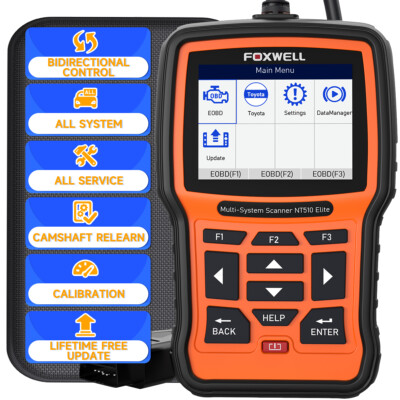 Foxwell NT510 Elite for Toyota Bidirectional Car OBD2 Scanner Diagnostic TPMS