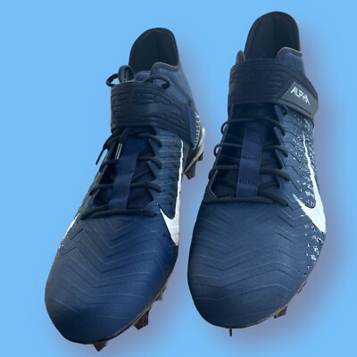 Men's Nike Alpha Menace Pro 2 Mid Navy Blue Football Cleats Size