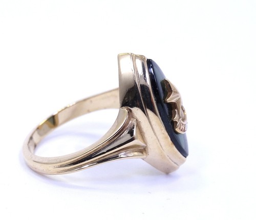 Vintage Ladies MASONIC WOTM Star "Women of the Moose" Morgan's 10K Gold Ring 6.5 - Picture 7 of 7