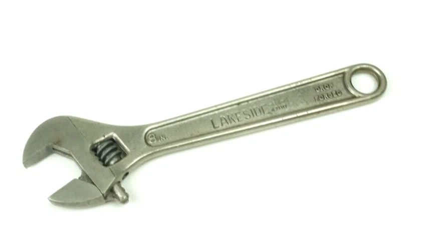 Llave ajustable Lakeside 8" -84-4700 EE. UU. Vintage Foto 2 de 4