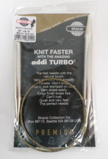 Addi Turbo Premium Circular Needles 24" US 15 Brass Tips Skacel Made in Germany