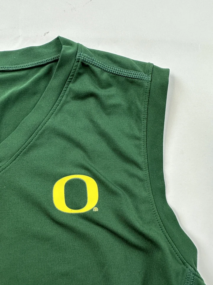 Camisa Oregon Ducks para mujer pequeña verde sin mangas Nike Foto 4 de 4