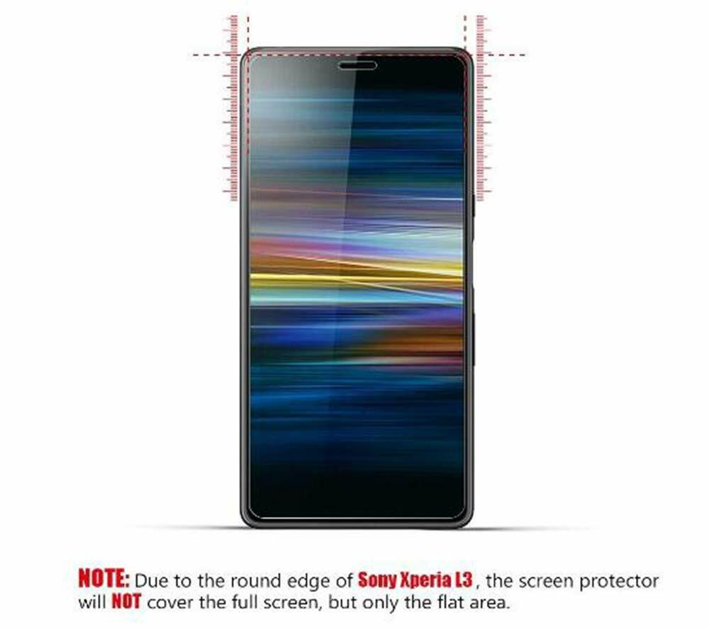 Pack Protection écran Sony Xperia L3 - 2 Films Verre Trempé 9H + Coque - Marque Novago, Neuf