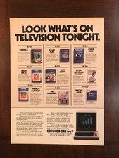 1984 vintage original print ad Commodore 64 Home Computer Games
