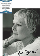 JUDI DENCH SIGNED JAMES BOND M 8x10 MOVIE PHOTO CASINO ROYALE 7 BECKETT COA BAS